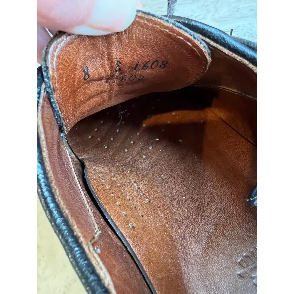 Allen Edmonds Ashton Black Leather Oxford Tie Shoes 8